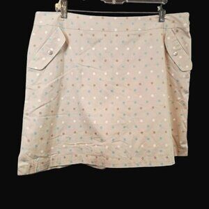 Liz Golf Dot Patterned Skort Sz 16